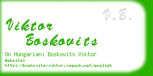 viktor boskovits business card